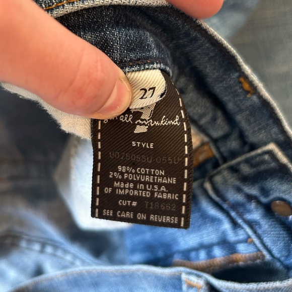 7 For All Mankind Bootcut Jeans Medium Wash Size 27 - Picture 4 of 7